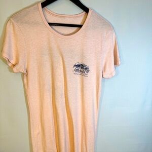 Telluride Short Sleeve T Shirt Graphic Print Flowers Floral Pink  Cotton Blend